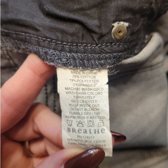 Prana Kara Denim Shorts Gray Embroidered Women’s Size 4 / 28 W3KARA114 EUC - Picture 11 of 12